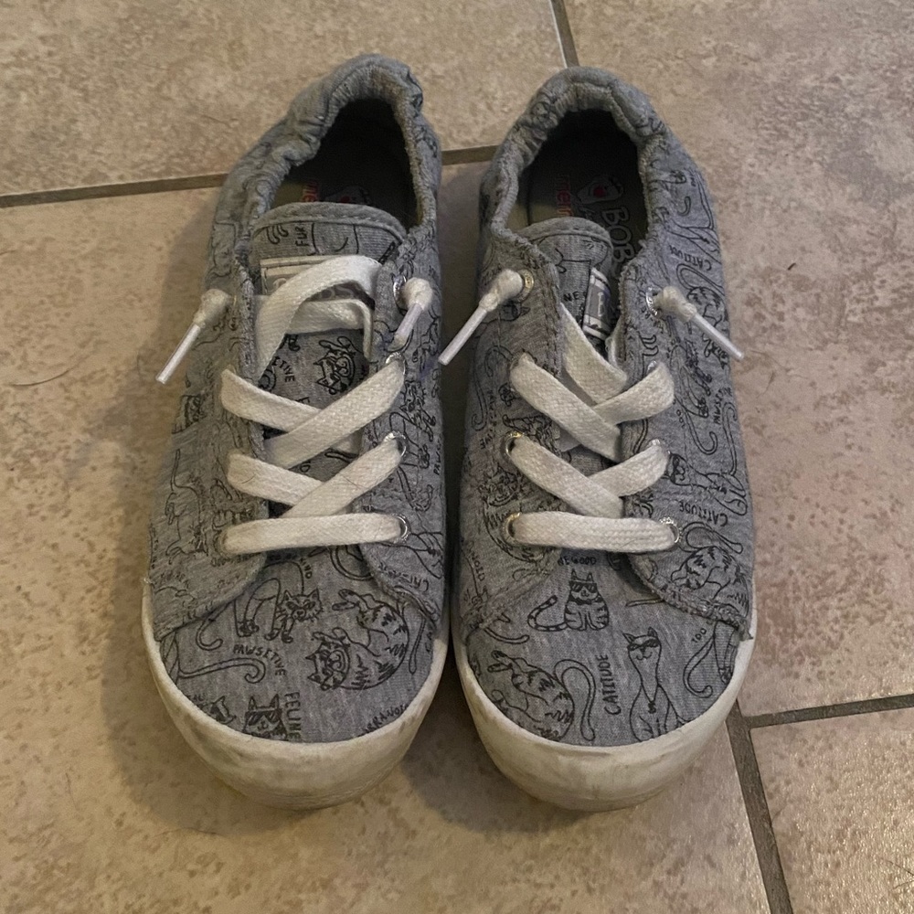 Bobs Gray Yoga Kitty Slip on Shoes for Women